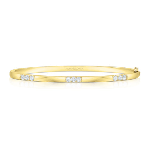 Lennon Trio Diamond Semi Eternity Bangle