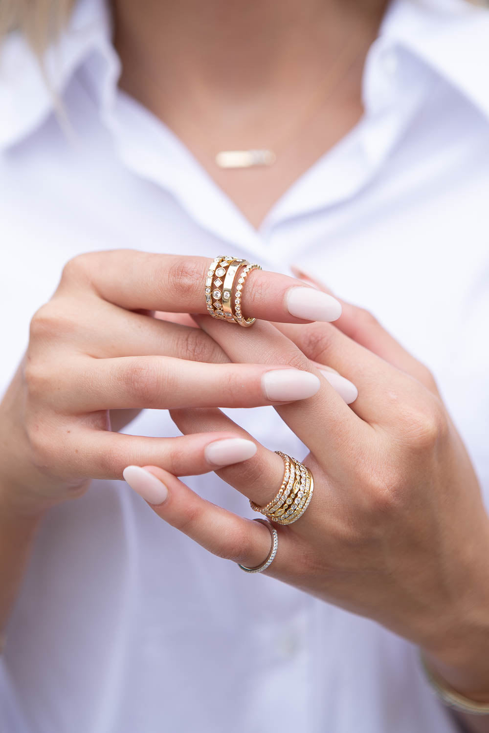 Beaded Diamond Band