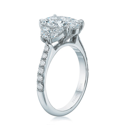 Lennon Oval Diamond Three Stone Ring