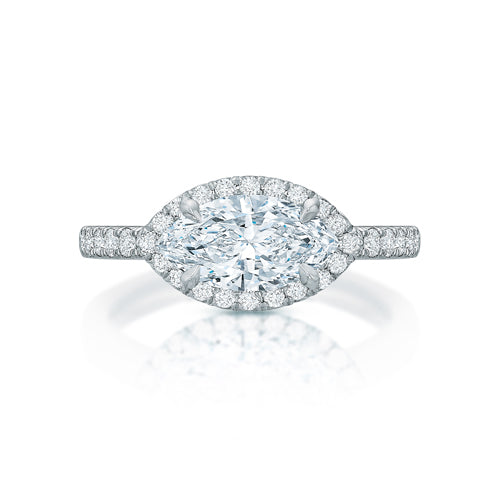 Kate East & West Marquise Diamond Halo