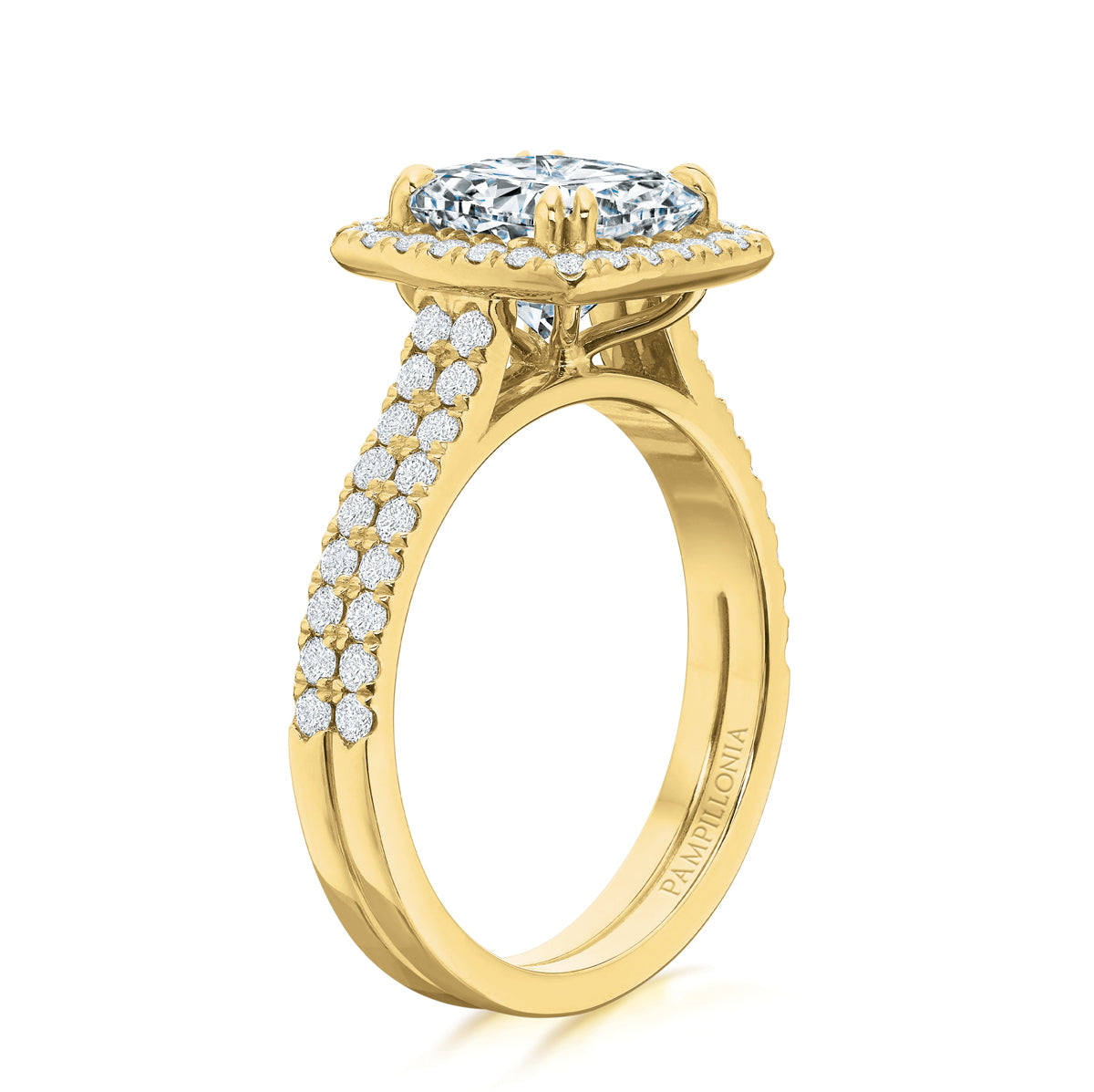 Kate Cushion Cut Diamond Double Band Ring