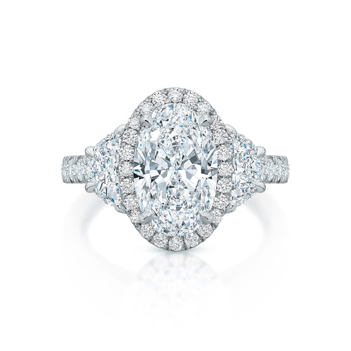 Kate Oval Diamond Three Stone Ring