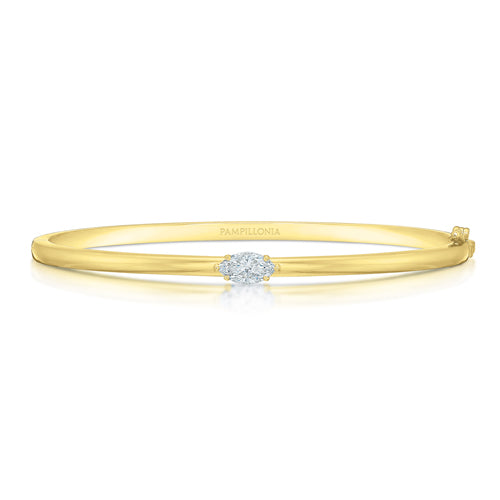 Lennon Marquise Diamond Solitaire Bangle