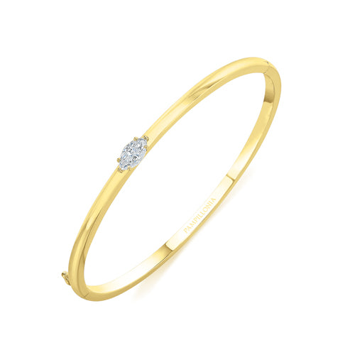 Lennon Marquise Diamond Solitaire Bangle