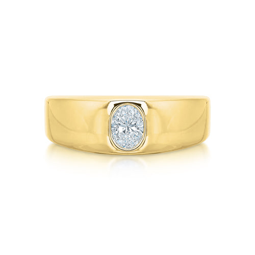 Aubri Burnished 0.43 ct Oval Diamond Ring