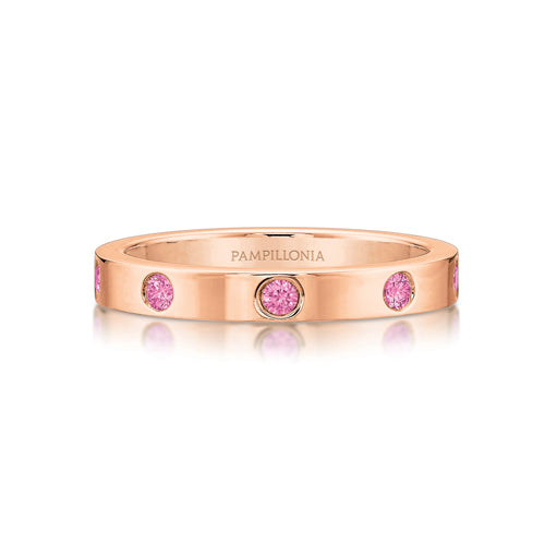 Pink Sapphire Burnished Band