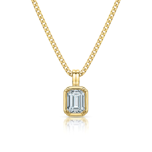 Sloane Emerald Cut Diamond Pendant