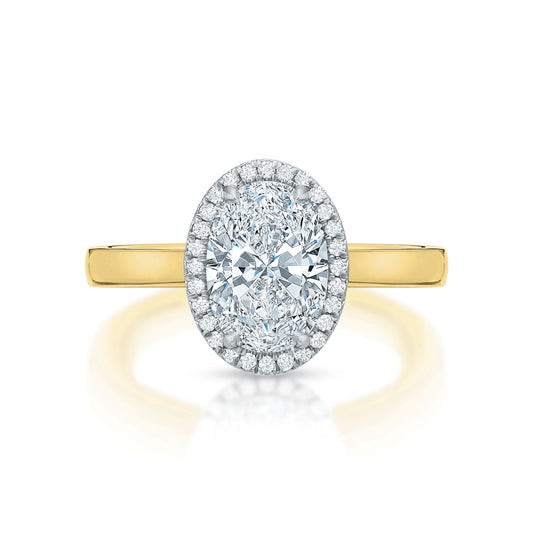 Taylor Oval Diamond Halo Ring