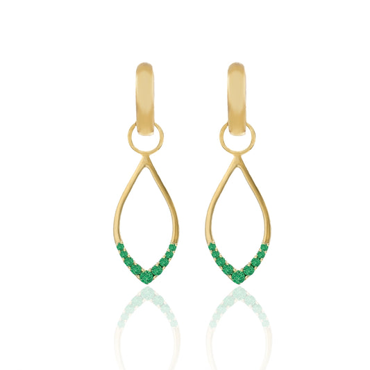 Emerald Drop Earring Charms