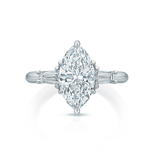 Lennon Marquise Diamond Three Stone Ring